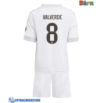 Fotballdrakt Barn Real Madrid Federico Valverde #8 Hjemmedraktsett 2025-26 Kortermet (+ Korte bukser)